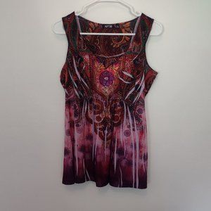 Beautiful Multi colored tank top with sweetheart neckline